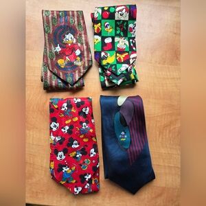 4 Vintage Disney Neckties